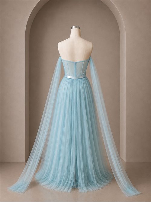 abito bustier tulle G FOR GIULSIE | LUX034ACQUA